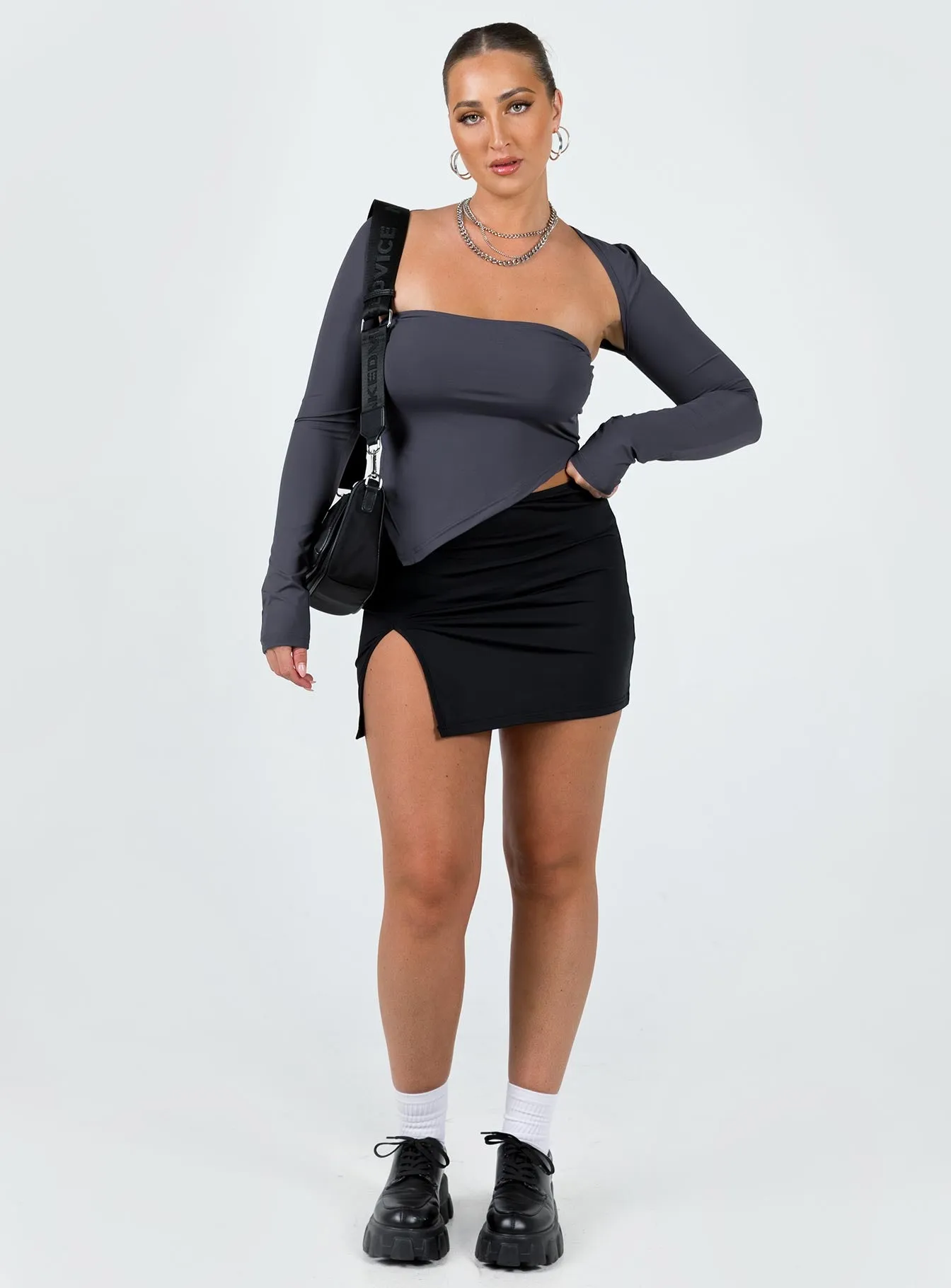 Lowell Mini Skirt Black sold by Princess Polly product image thumbnail 3