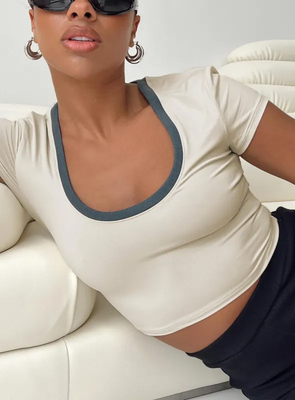 Kyah Top Ivory sold by Princess Polly