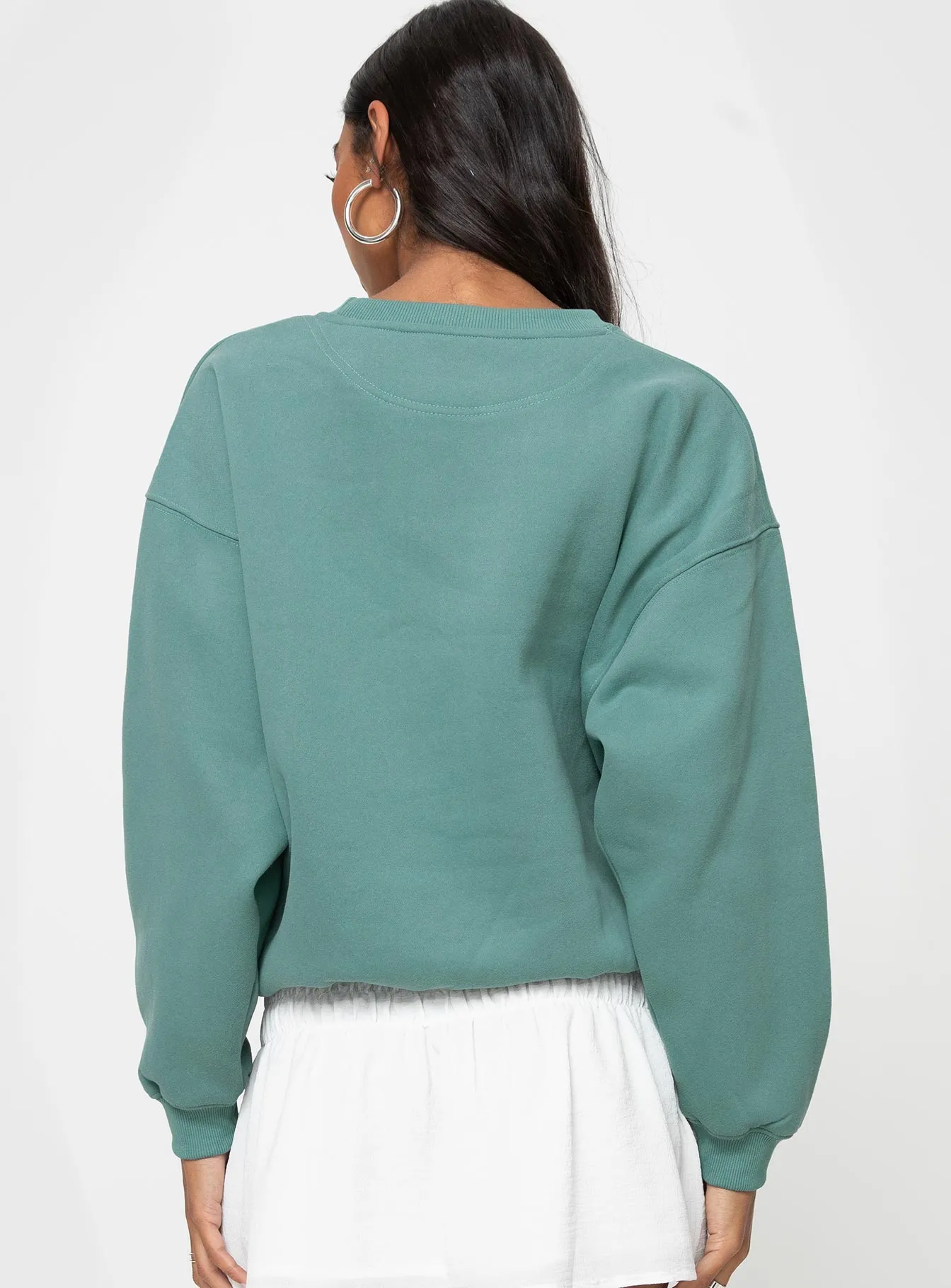 Tequila Crew Neck Sweatshirt Sage sold by Princess Polly product image thumbnail 4