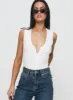 Avahlee Bodysuit White sold by Princess Polly