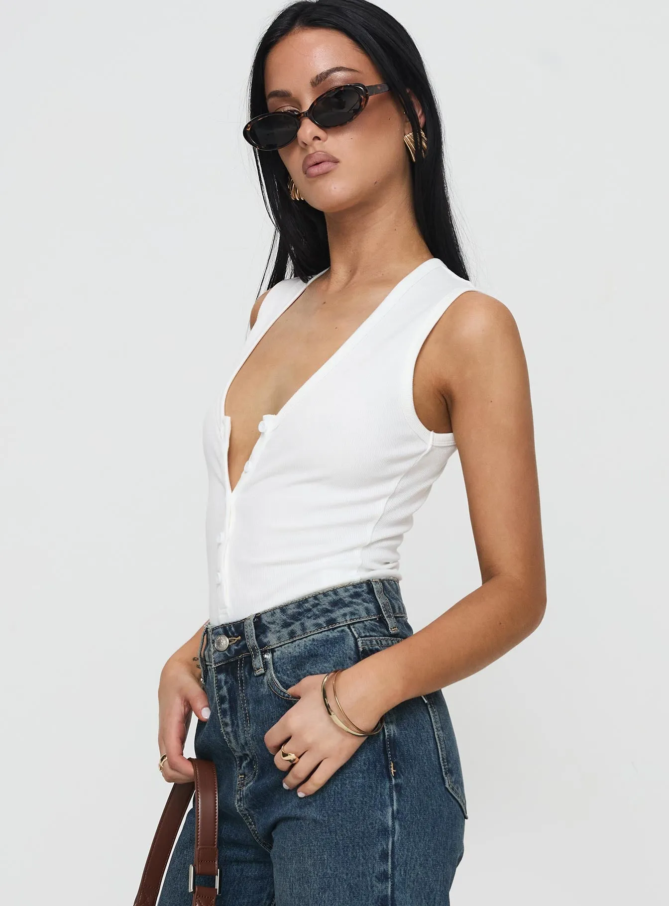 Avahlee Bodysuit White sold by Princess Polly product image thumbnail 4