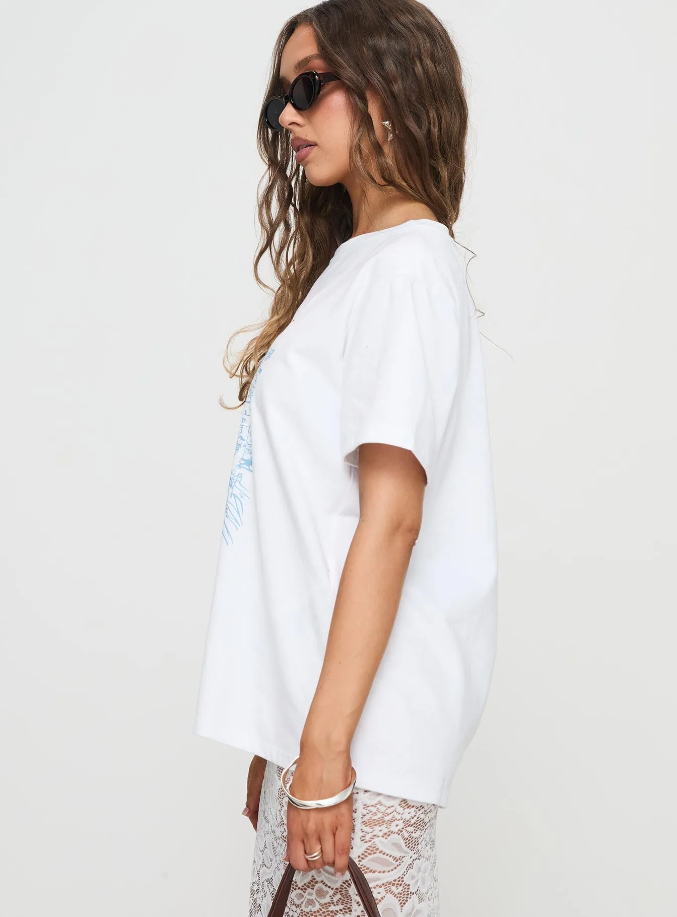 Riomaggiore Oversized Tee White sold by Princess Polly product image thumbnail 4