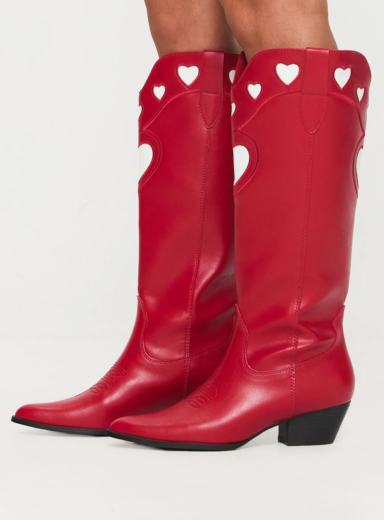 Billini Velma Cowboy Boots Scarlet Red sold by Princess Polly product image thumbnail 3