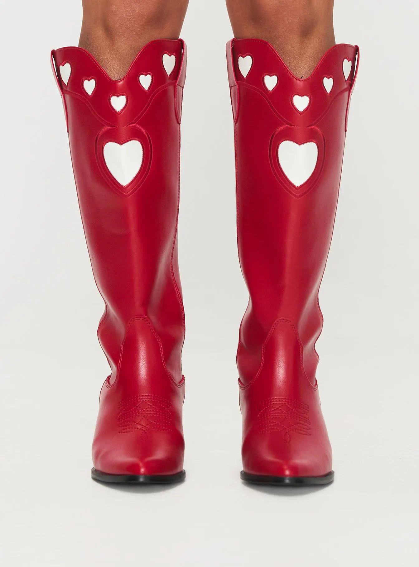 Billini Velma Cowboy Boots Scarlet Red sold by Princess Polly product image thumbnail 2