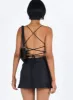 Celena Mini Dress Black sold by Princess Polly