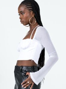 Capel Long Sleeve Top White sold by Princess Polly