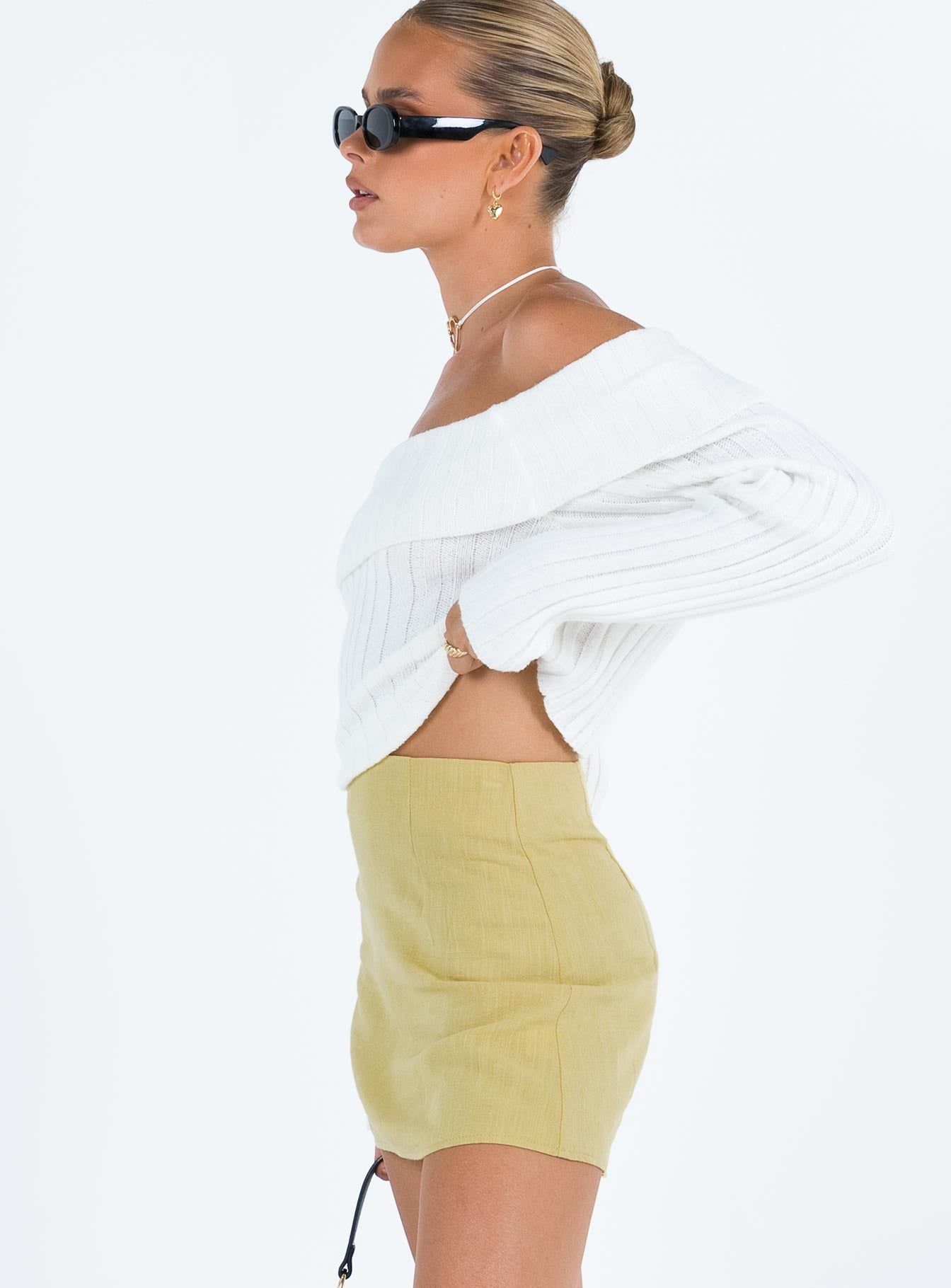Selby Mini Skirt Lemon sold by Princess Polly product image thumbnail 4