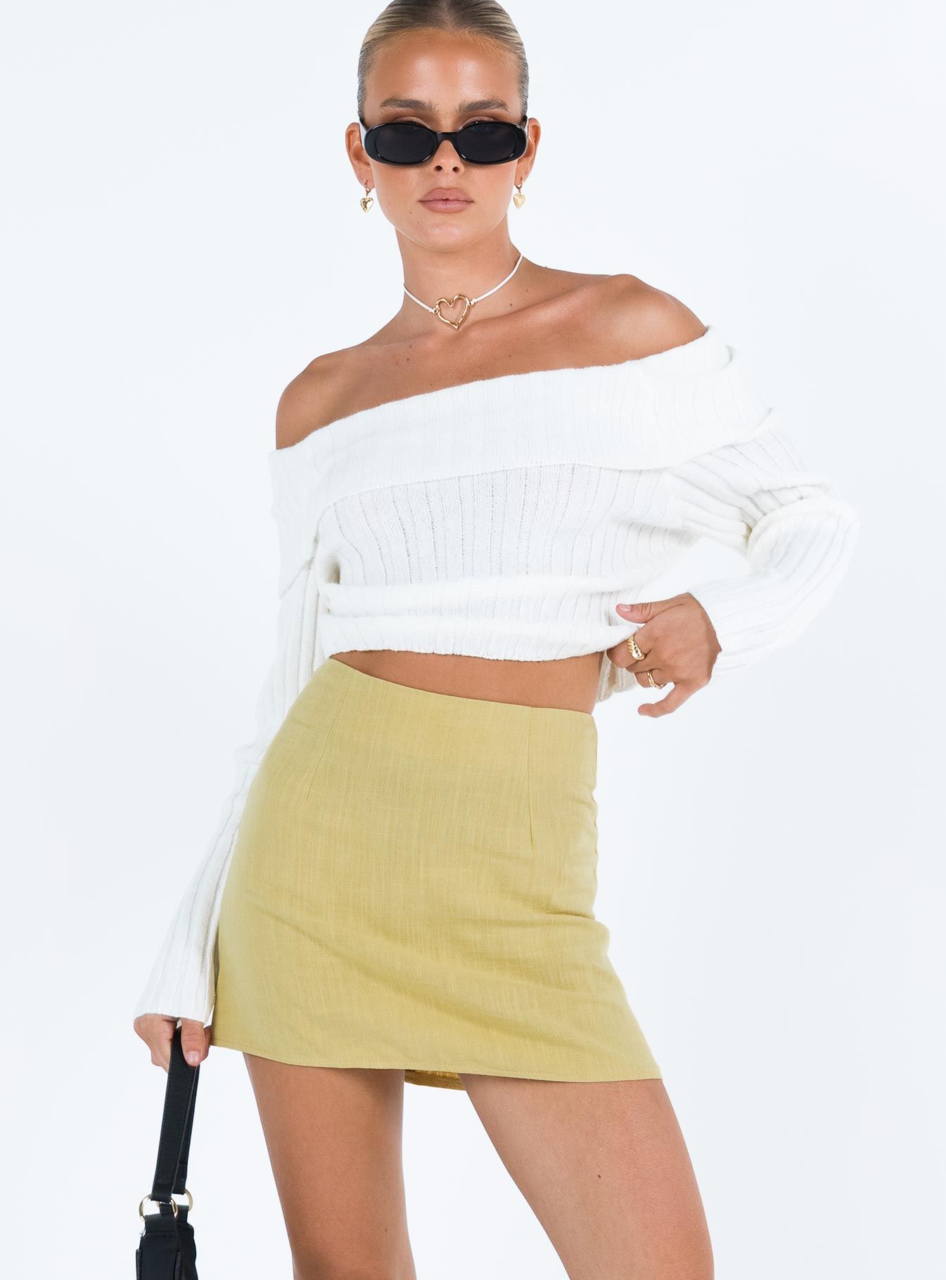 Selby Mini Skirt Lemon sold by Princess Polly product image thumbnail 2