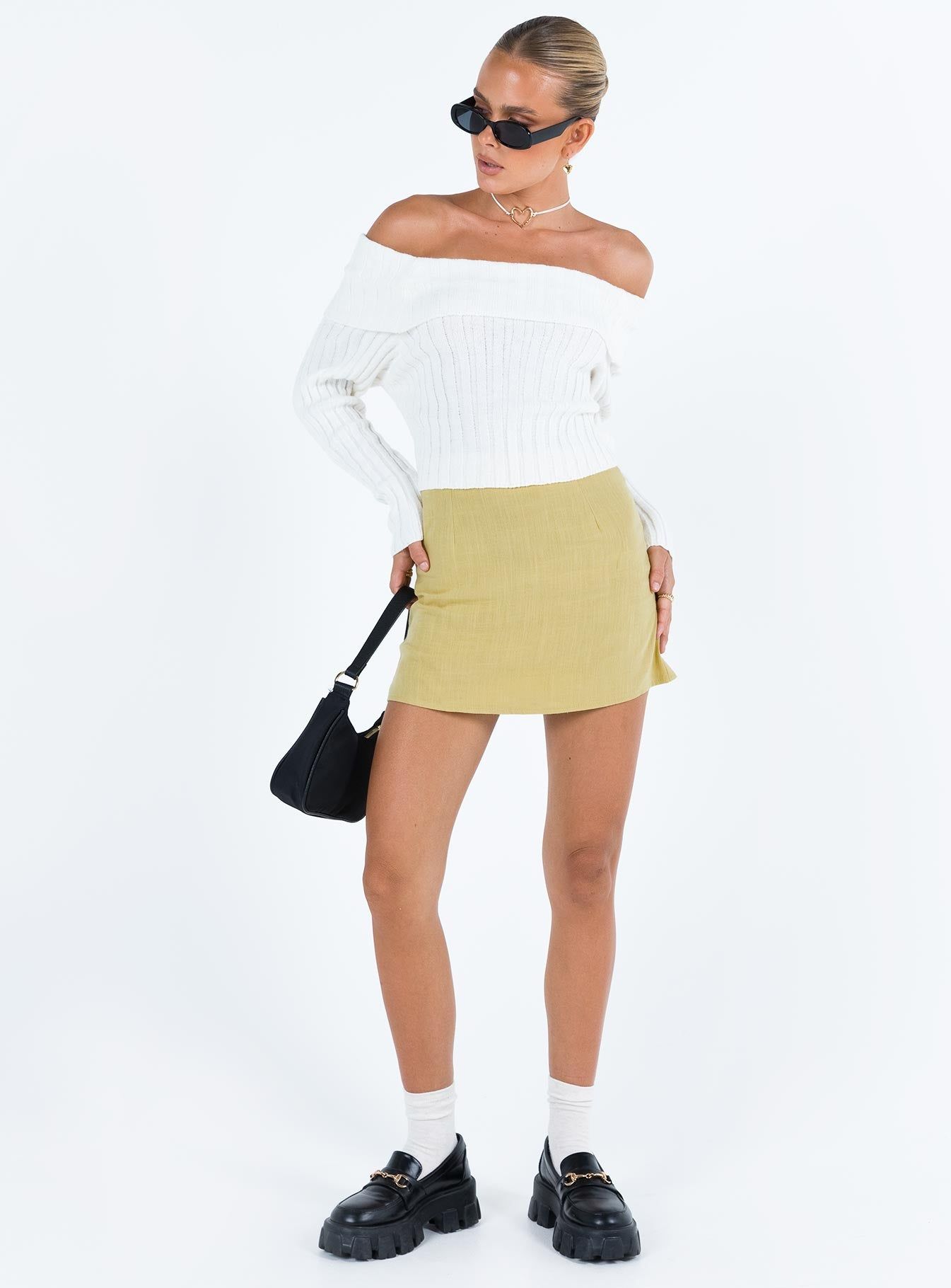 Selby Mini Skirt Lemon sold by Princess Polly product image thumbnail 3
