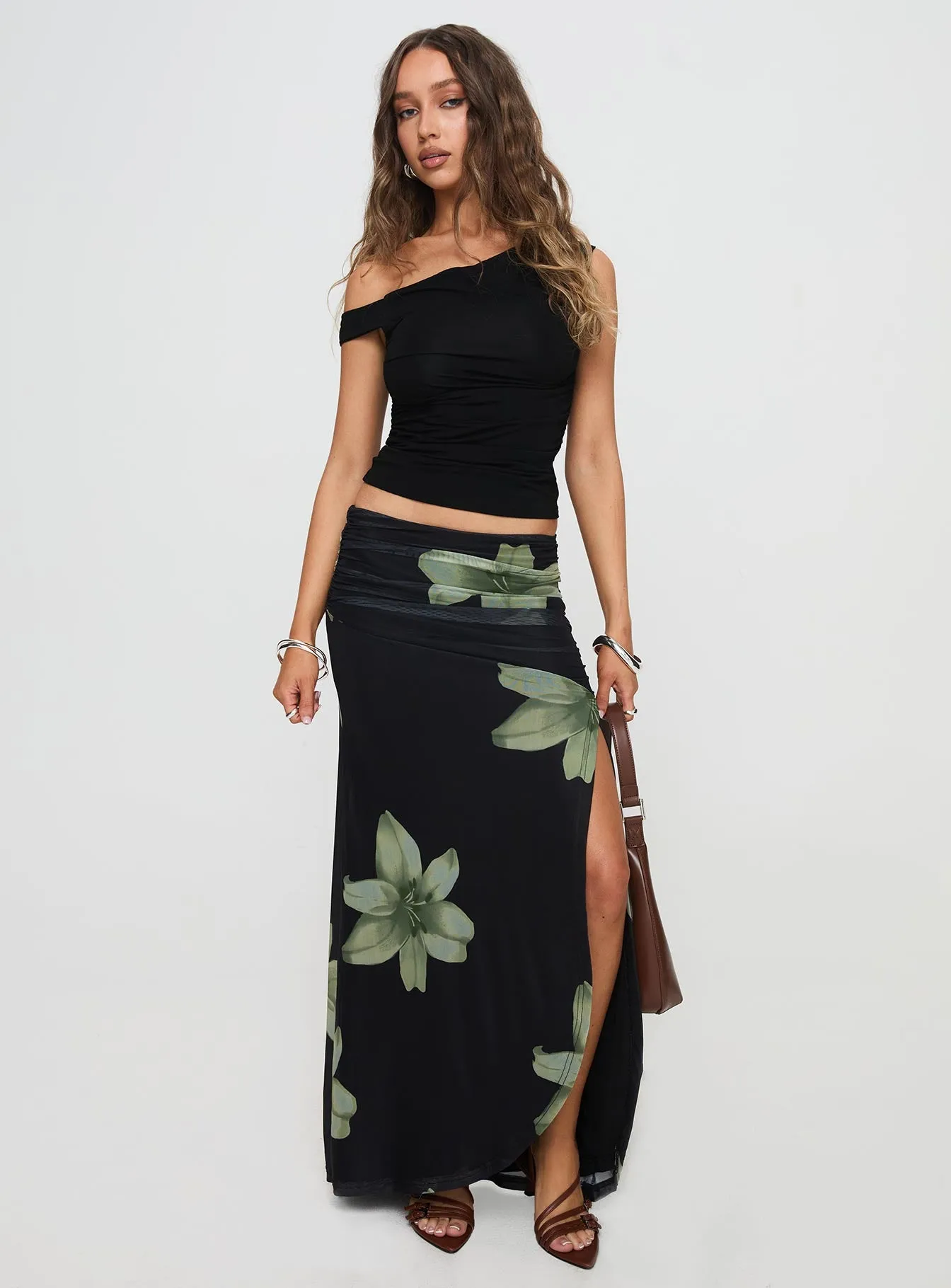 Cooperi Maxi Skirt Black Floral sold by Princess Polly product image thumbnail 3