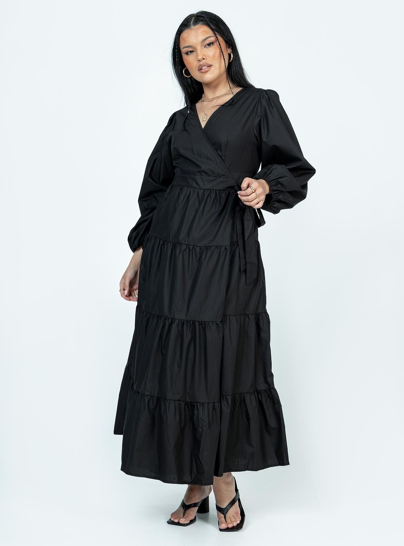 Helima Maxi Dress Black sold by Princess Polly