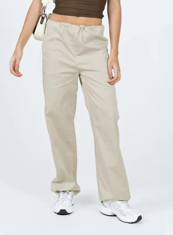 Connels Parachute Pants Beige sold by Princess Polly