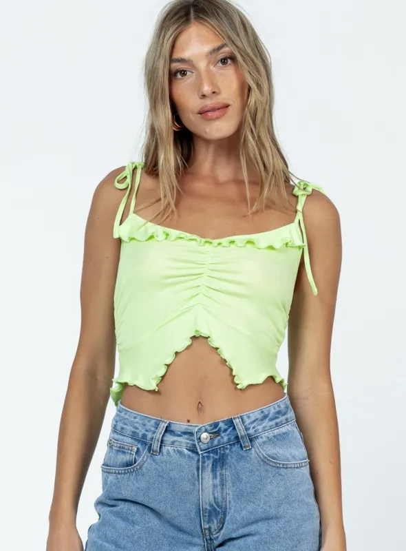 Zoukas Top Green sold by Princess Polly