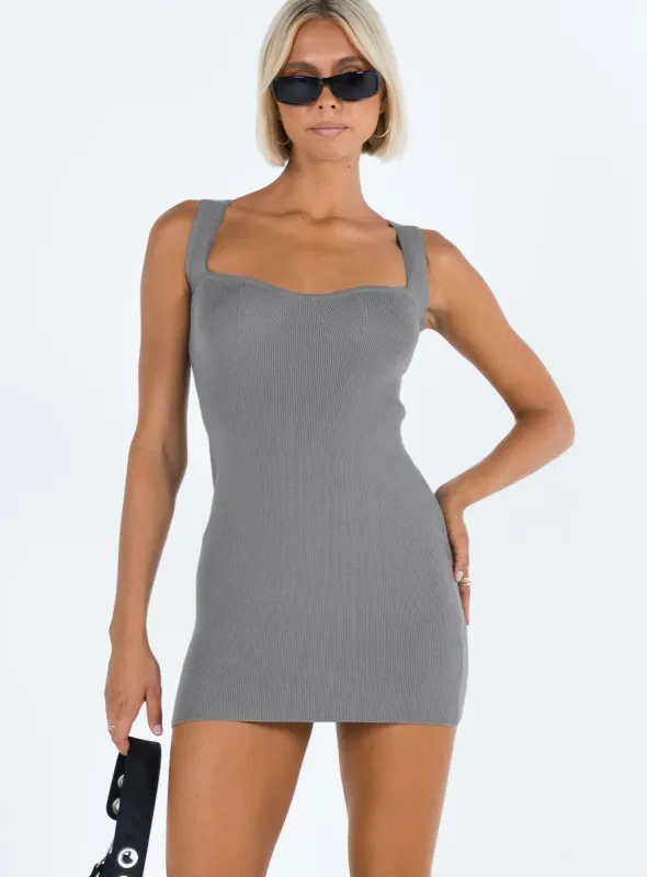 Lehna Mini Dress Grey sold by Princess Polly