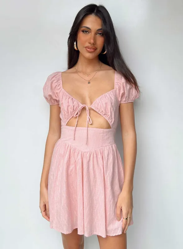 Caria Mini Dress Dusty Pink sold by Princess Polly