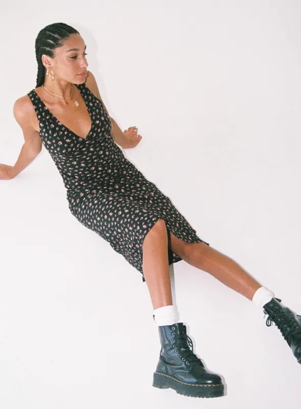 Sariah Midi Dress Black sold by Princess Polly