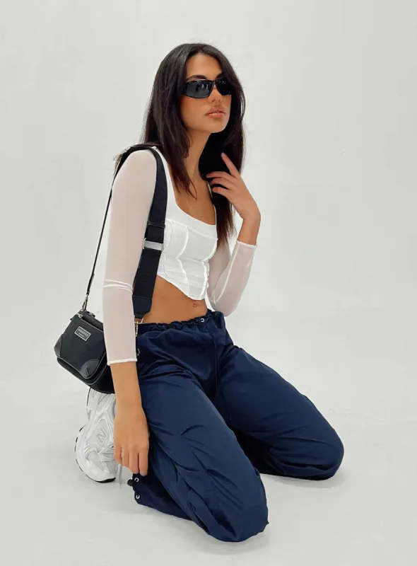 Clydel Pants Navy sold by Princess Polly