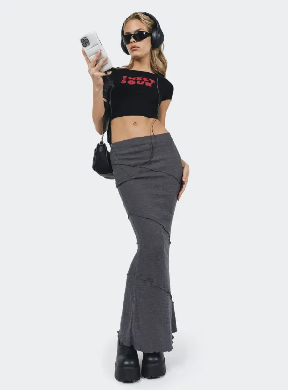 Oscar Maxi Skirt Grey sold by Princess Polly