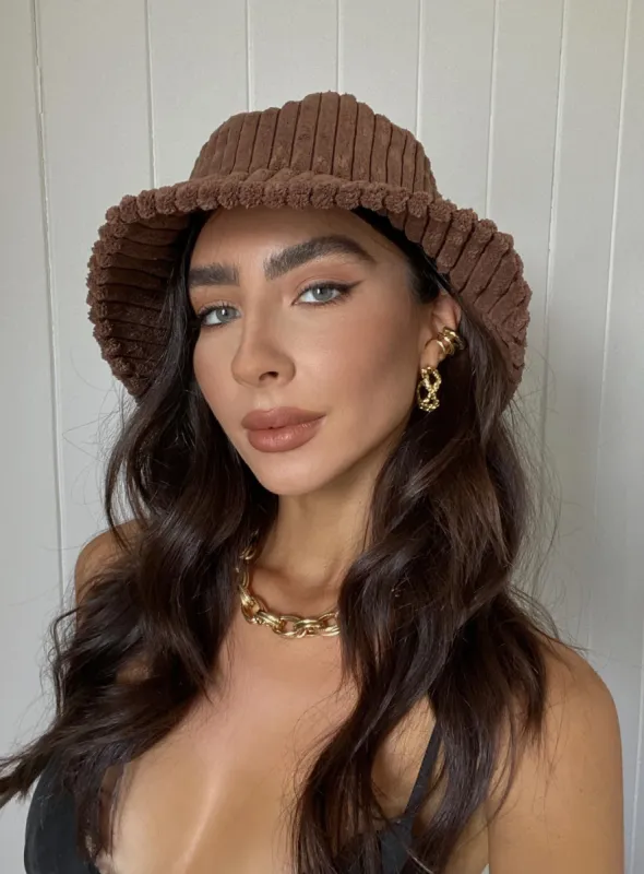 The Vintage Bucket Hat Brown sold by Princess Polly