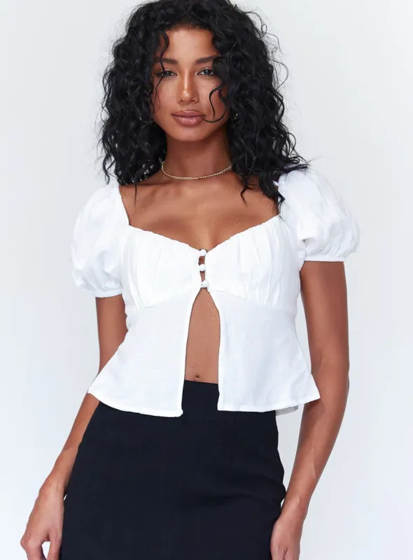 Suzie Top White sold by Princess Polly