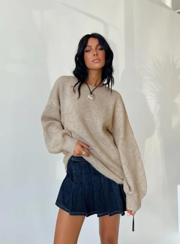 Ryanna Sweater Beige sold by Princess Polly