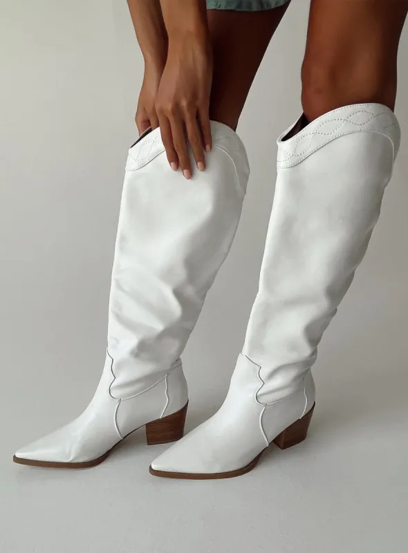 Orleans Western Boot White sold by Princess Polly