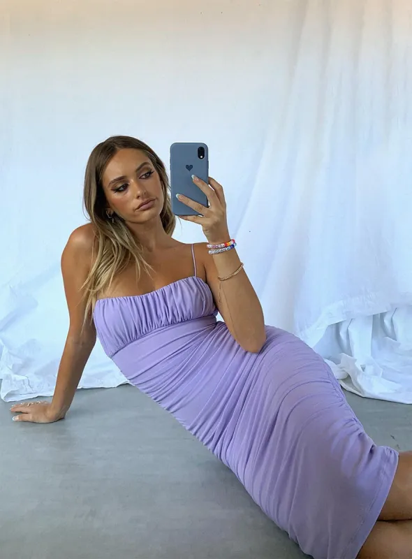 Penney Midi Dress Purple sold by Princess Polly
