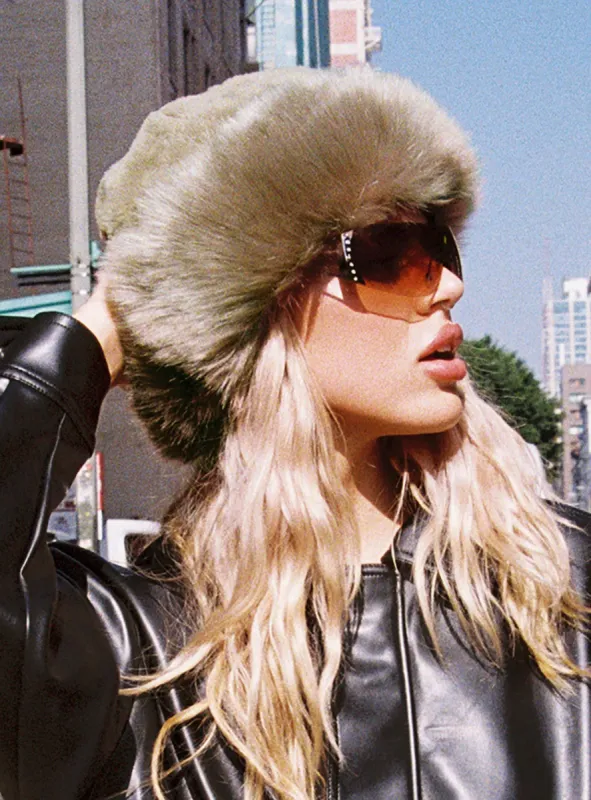 Veruca Fluffy Hat Brown sold by Princess Polly