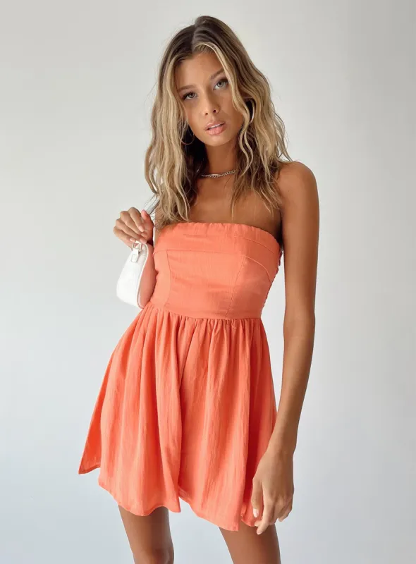 Kehlani Romper Orange sold by Princess Polly