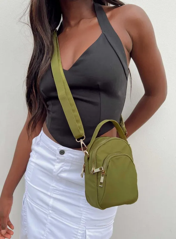 Hattie Crossbody Bag Khaki sold by Princess Polly