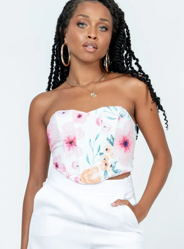 Zellia Bustier Floral sold by Princess Polly