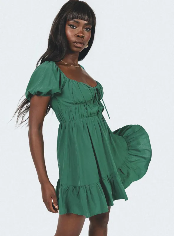 Jacquie Mini Dress Green sold by Princess Polly
