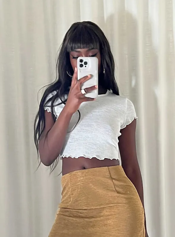 Rosier Top White sold by Princess Polly