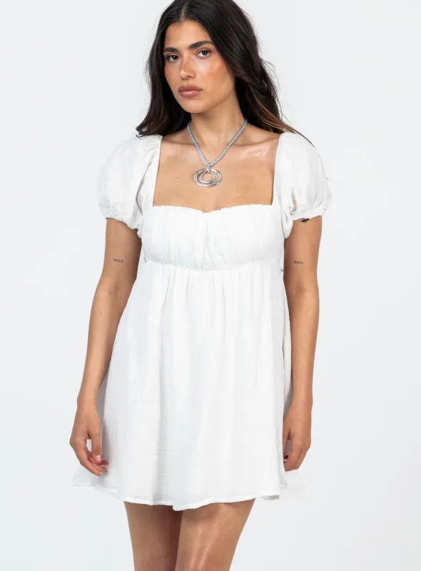 Let's Dance Mini Dress White Petite sold by Princess Polly