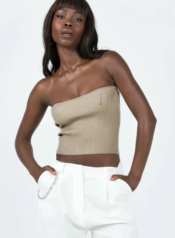 Milner Tube Top Beige sold by Princess Polly