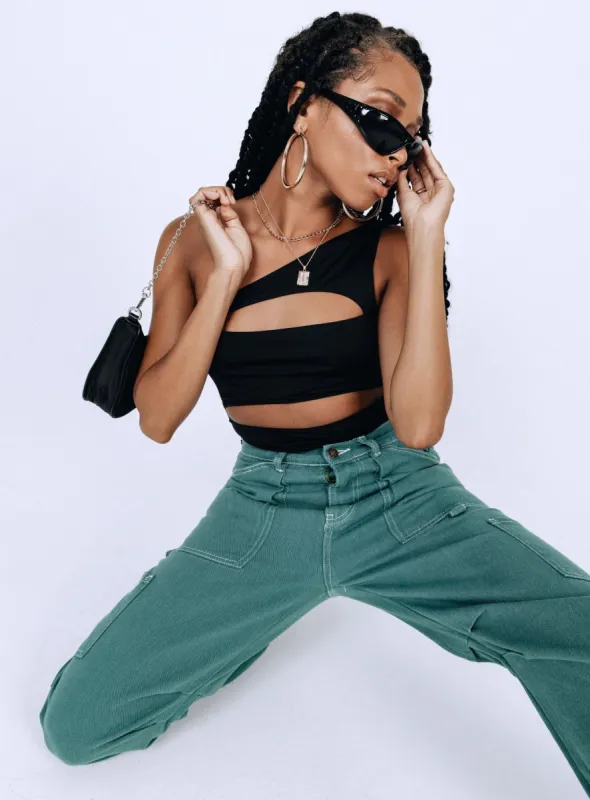 Kama Bodysuit Black sold by Princess Polly