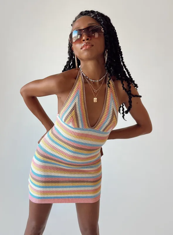 Emra Mini Dress Multi sold by Princess Polly