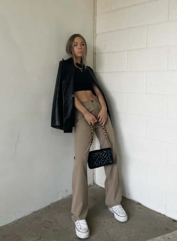 Titius Pants Beige Tall sold by Princess Polly