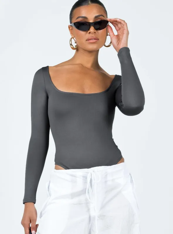 Ellery Bodysuit Grey sold by Princess Polly