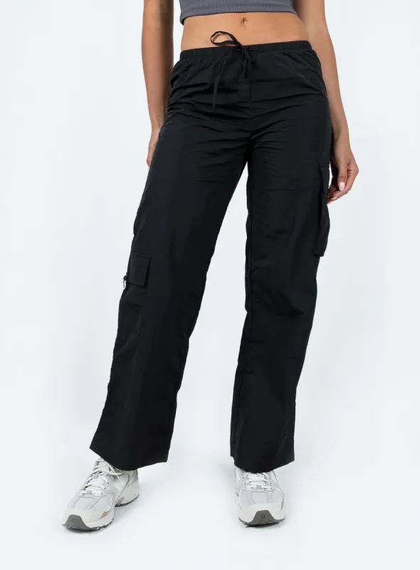 Fernando Parachute Pants Black sold by Princess Polly