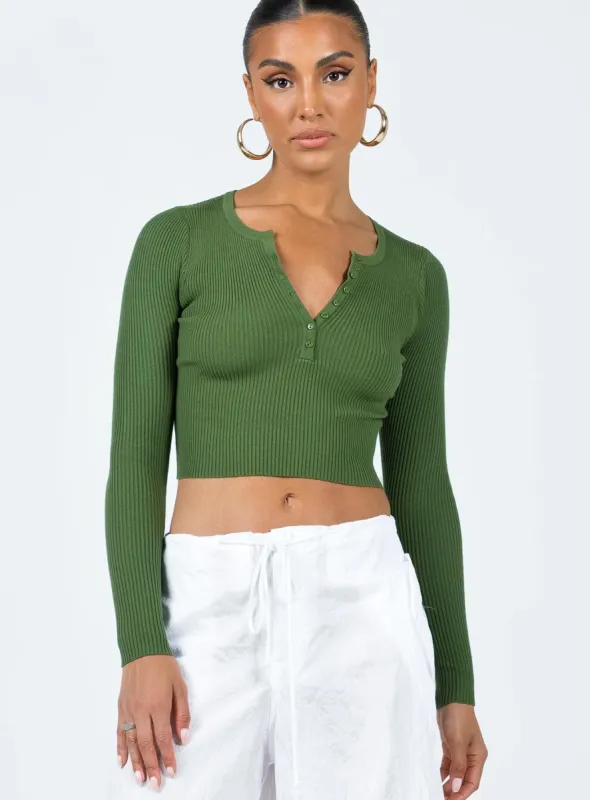 Unwritten Love Top Olive sold by Princess Polly