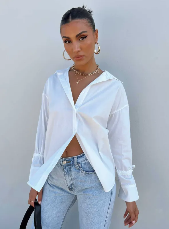 Fitzroy Shirt White sold by Princess Polly