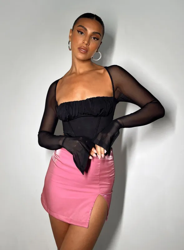 Ayres Mini Skirt Pink sold by Princess Polly