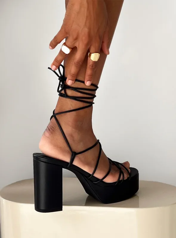 Bonita Heels Black sold by Princess Polly