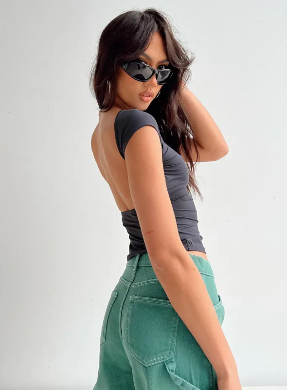 Rosalinda Top Grey sold by Princess Polly