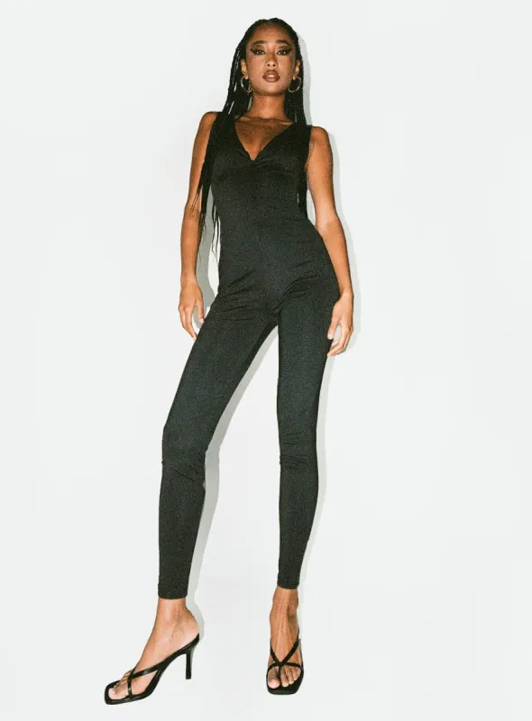 Zoe Jumpsuit Black sold by Princess Polly
