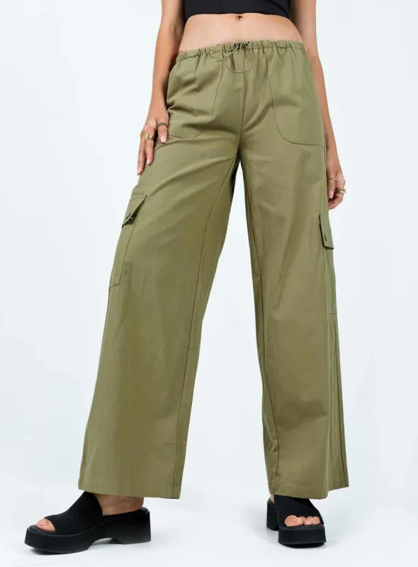 Mackey Cargo Utility Pants Khaki sold by Princess Polly