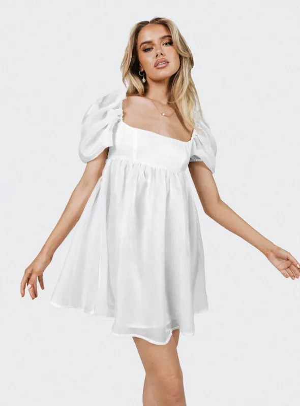 Alaya Mini Dress White sold by Princess Polly