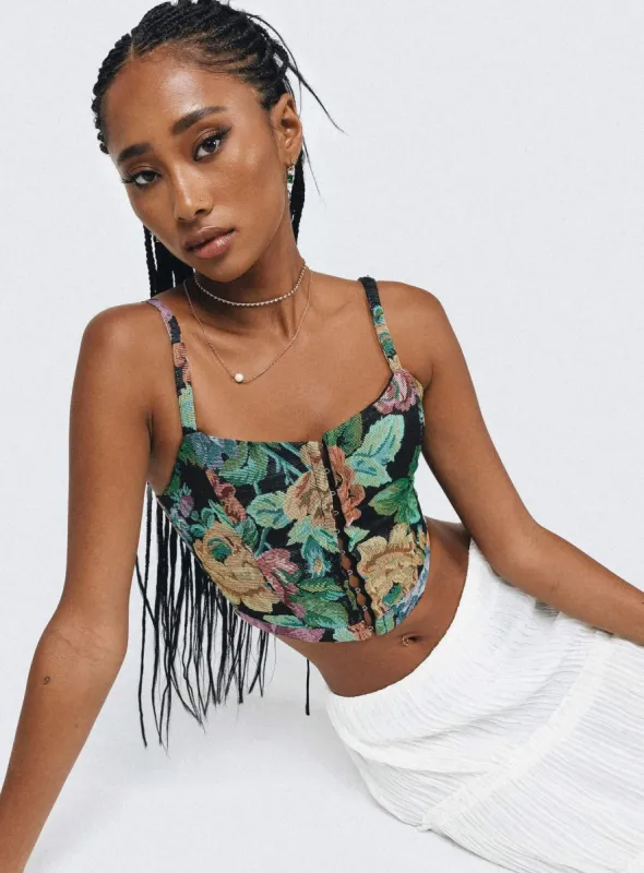 Tressie Corset Top Multi sold by Princess Polly