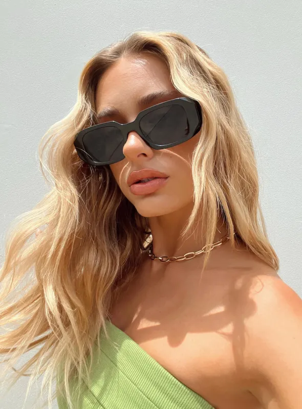 Gabrysia Sunglasses Black sold by Princess Polly